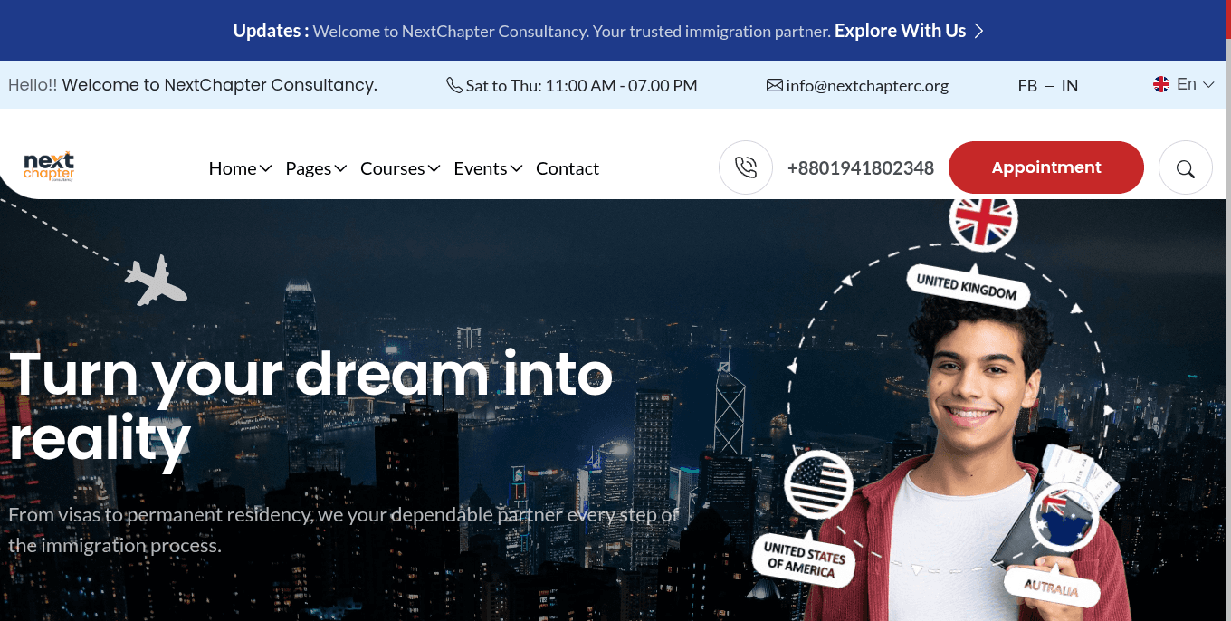 Next Chapter Consultency Full Website in Laravel — featured image